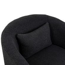 Edgar Faux Sherpa Swivel Armchair